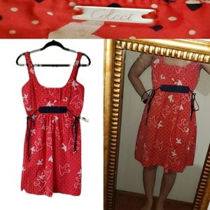 COLCCI - 💓Hearts & 🕊 Doves Vintage Button Dress, Size S